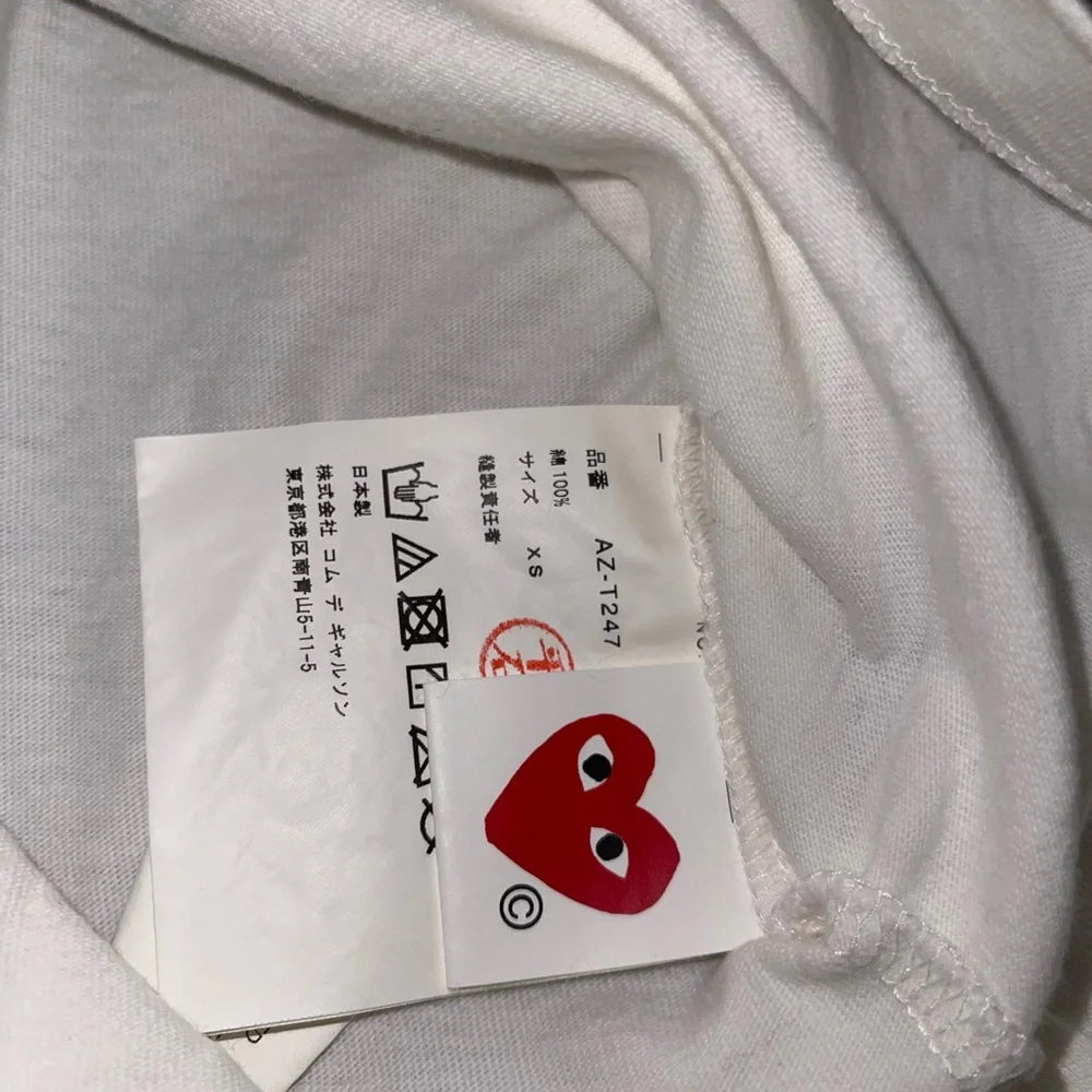 Kids White T-Shirt with Red and Camouflage Heart Design - Picture 3 of 3